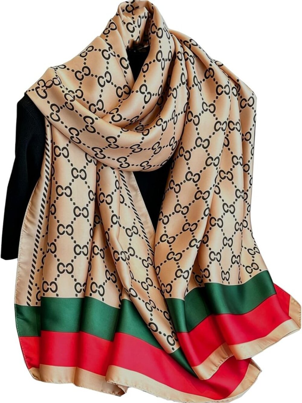 Silk Feel Long Scarf Shawl Wrap - Elegant Vacation Accessory for Women